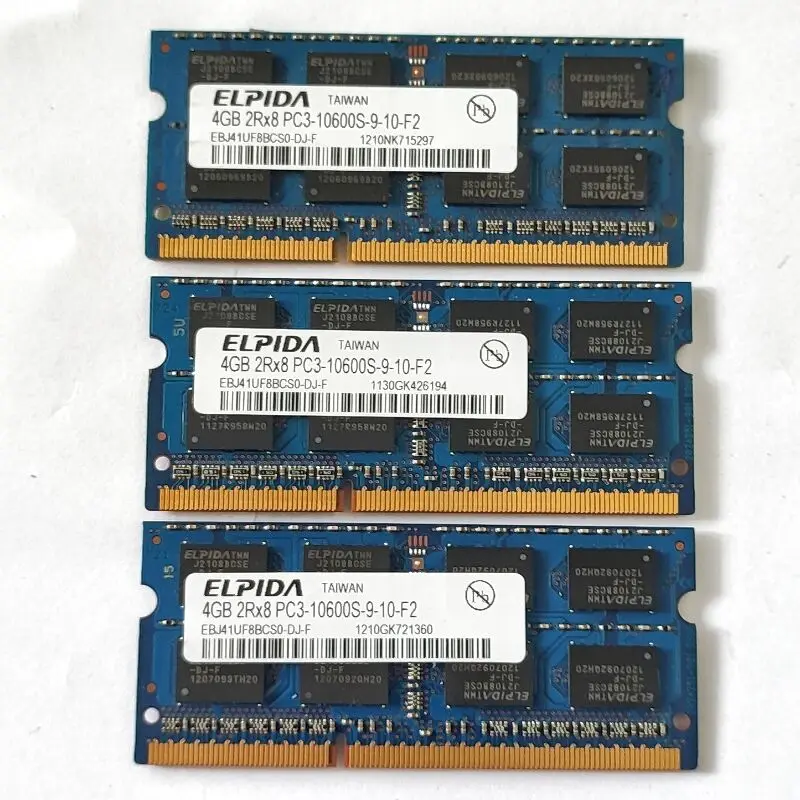 

ELPIDA RAMs DDR3 4GB 1333MHz Laptop memory ddr3 4GB 2Rx8 PC3-10600S 1.5V SODIMM 204PIN