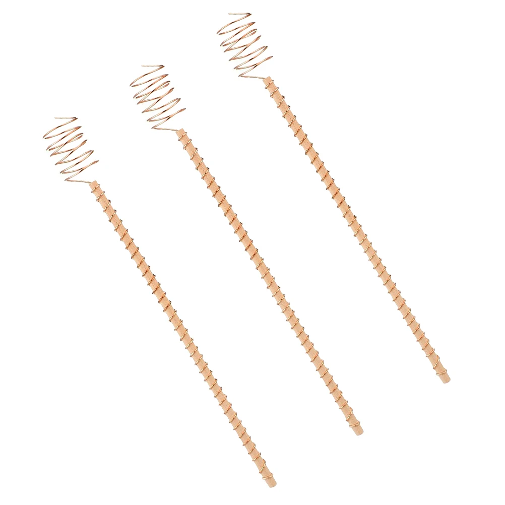 

3 Pcs 30cm Copper Coil Antenna Plant Stakes for Gardening Bare Copper Wire Electroculture Supports Promoting Growth