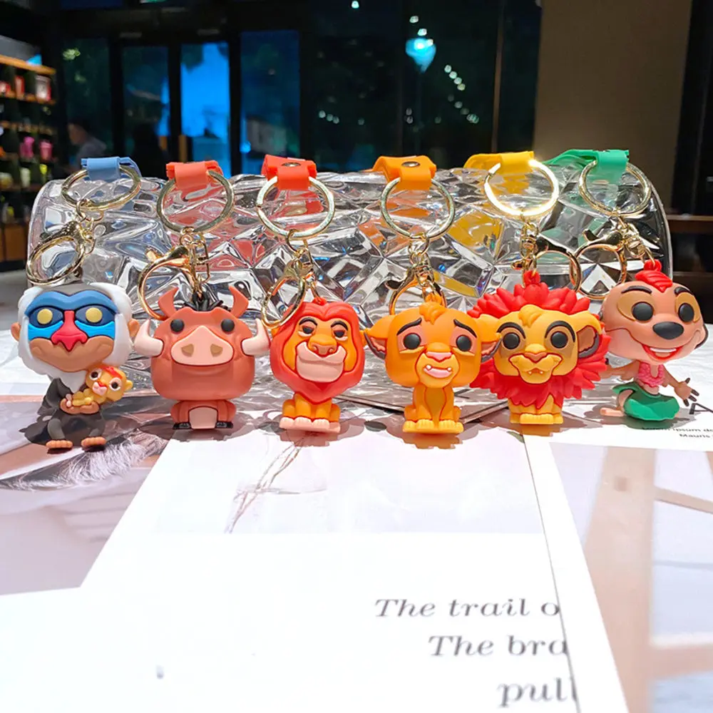 1PCS Anime Cartoon new movie lion king simba Doll Keychain  Key Ring Pendant Ornaments Jewelry Gifts