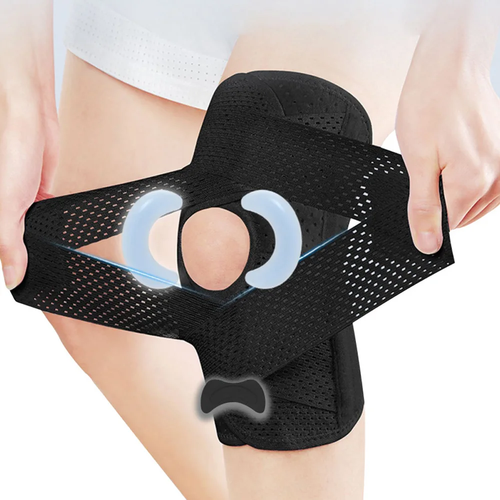 Genouillère de compression en maille d'air, soutien du genou avec stabilisateurs latéraux, sport, course à pied, déchirure du ménisque, ACL, arthly oto Instituts, 1PC