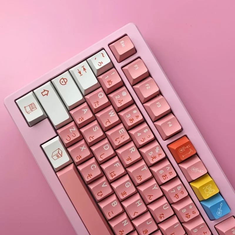 New Lonely Rock Theme Keycap 140 Key Japanese Pbt Thermal Sublimation Mechanical Keyboard Anime Pochi Sauce Game Keycap