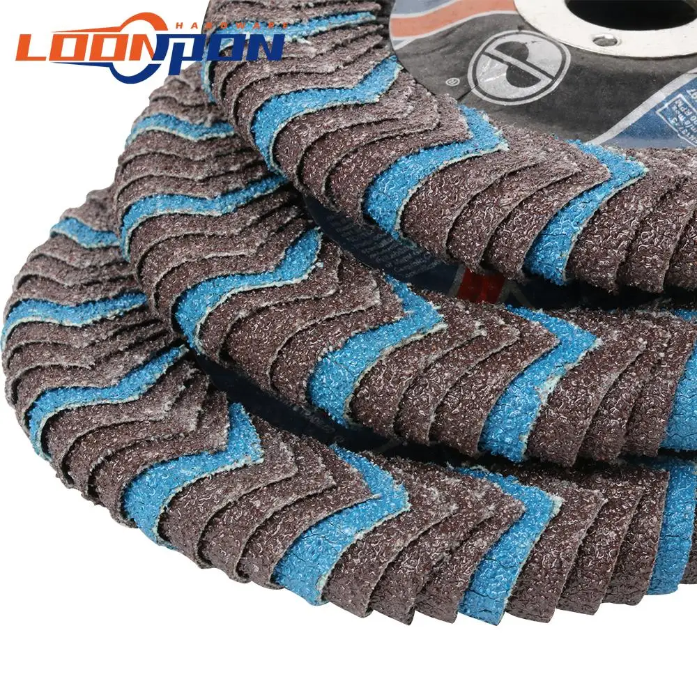 125mm 5inch Curve Flap Discs Sanding Discs 80Grit Grinding Wheels Blades For Angle Grinder 2PCS