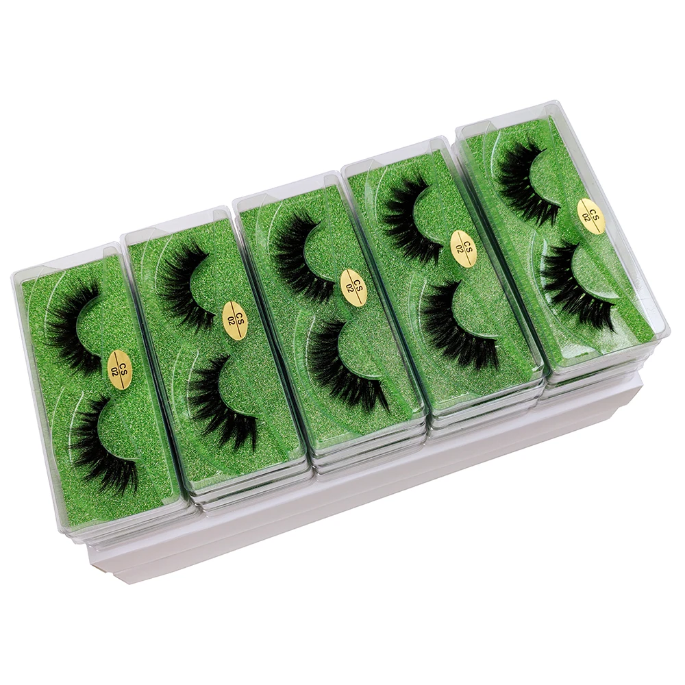 10 pares de pestañas postizas al por mayor 3D pestañas postizas naturales esponjosas maquillaje grueso a granel