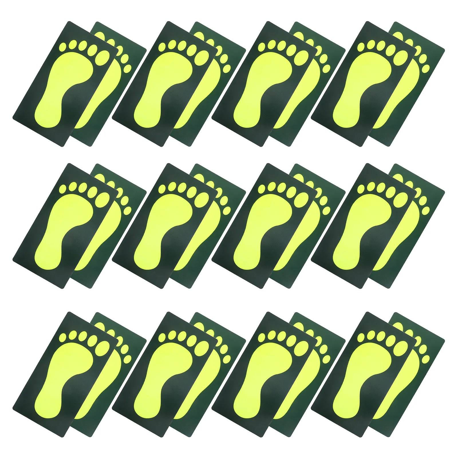 

12Pcs Footprint Floor Stickers Night Glow PVC Waterproof Removable Non-Slip Self Adhesive Decals for Evacuation Classroom Office