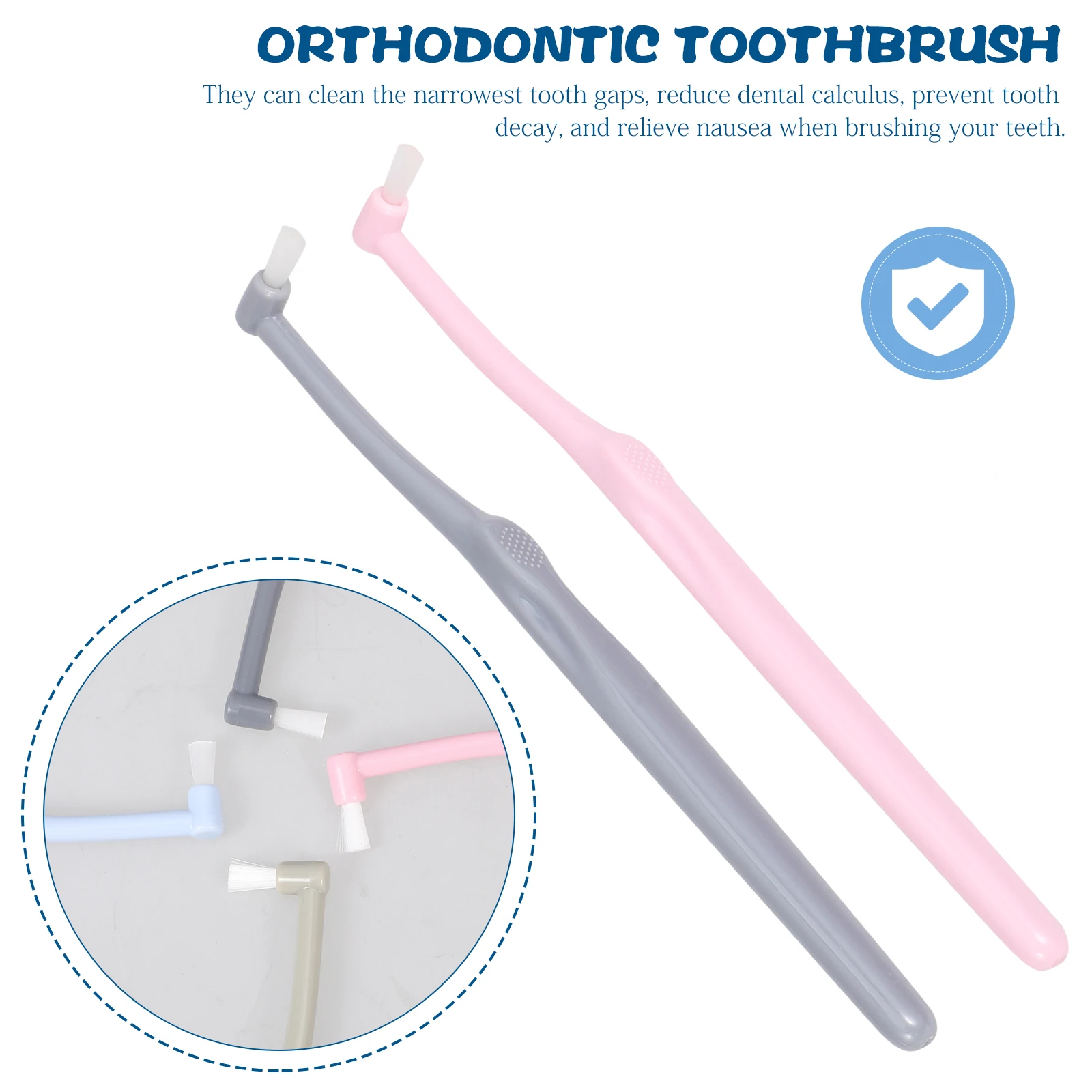 4 Pcs Small Head Toothbrush for Braces Interdental Cleaning Manual Toothbrushes Portable Teeth Care Dental Calculus