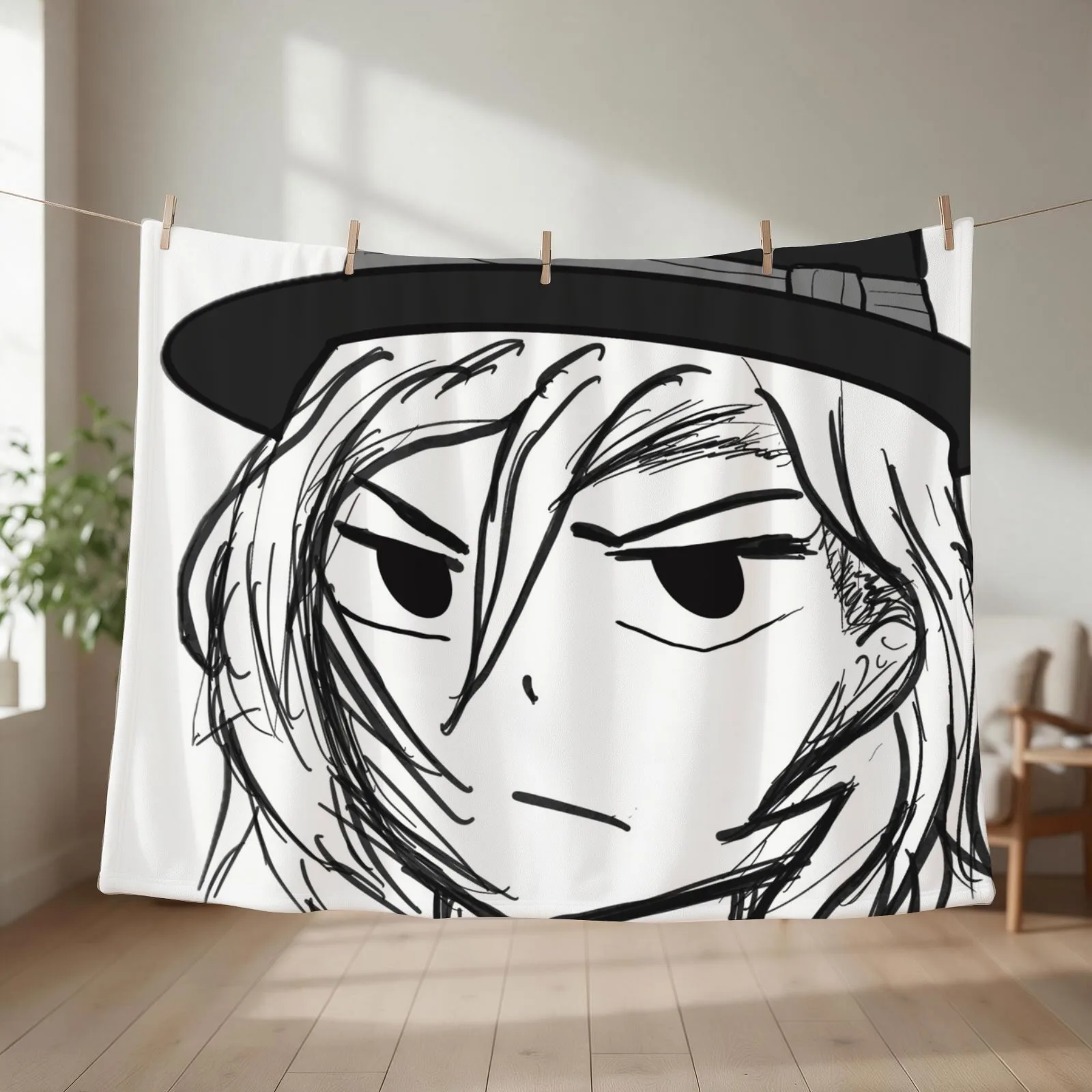 Chibi Chuuya Throw Blanket couch cozy soft plush fuzzy picnic outdoor blanket