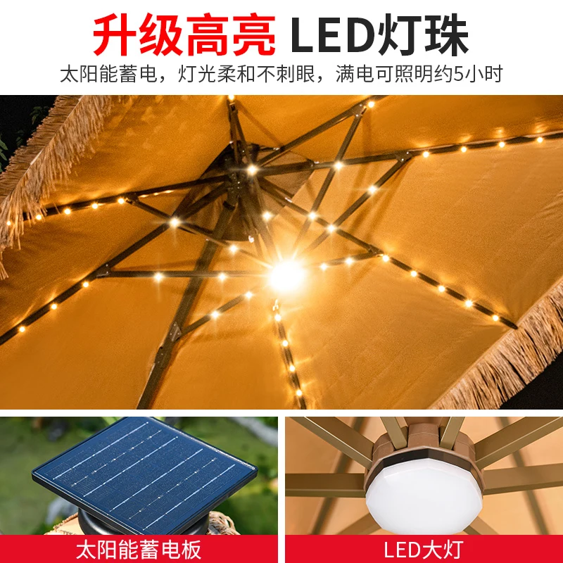 Roman Umbrella, Outdoor Umbrella,Sunshade, Rainproof, UV Protection,Thickened Material, Aluminum Alloy Columns, Rotatable