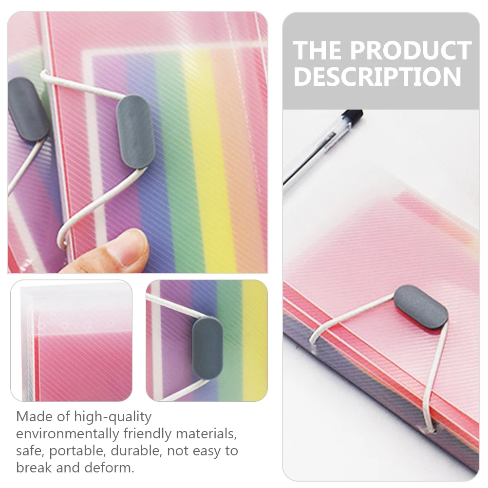 

2pcs Plastic Accordion Folder File Organizer Portable Document Wallet Bill Folder For Office Large Capacity Multiple