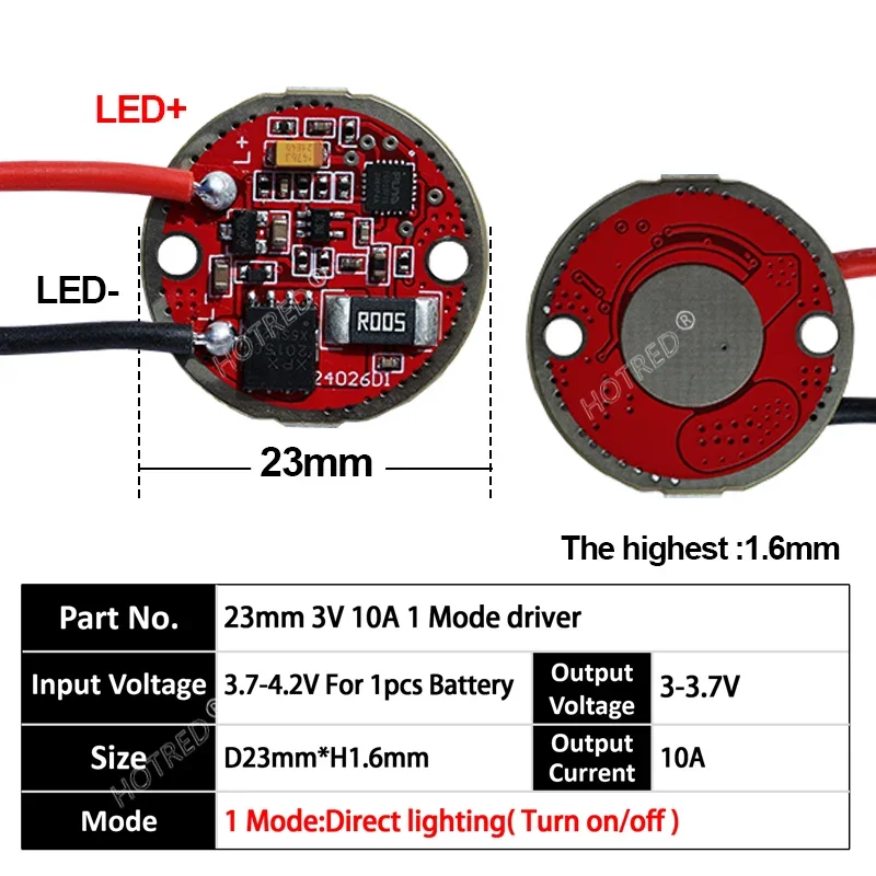LED 30W 40W 50W XHP70.2 XHP70.3 Hi XHP90 SBT90 Cold White Warm White Beads Torch Flashlight Current Driver 23mm DC3-3.7V image 5