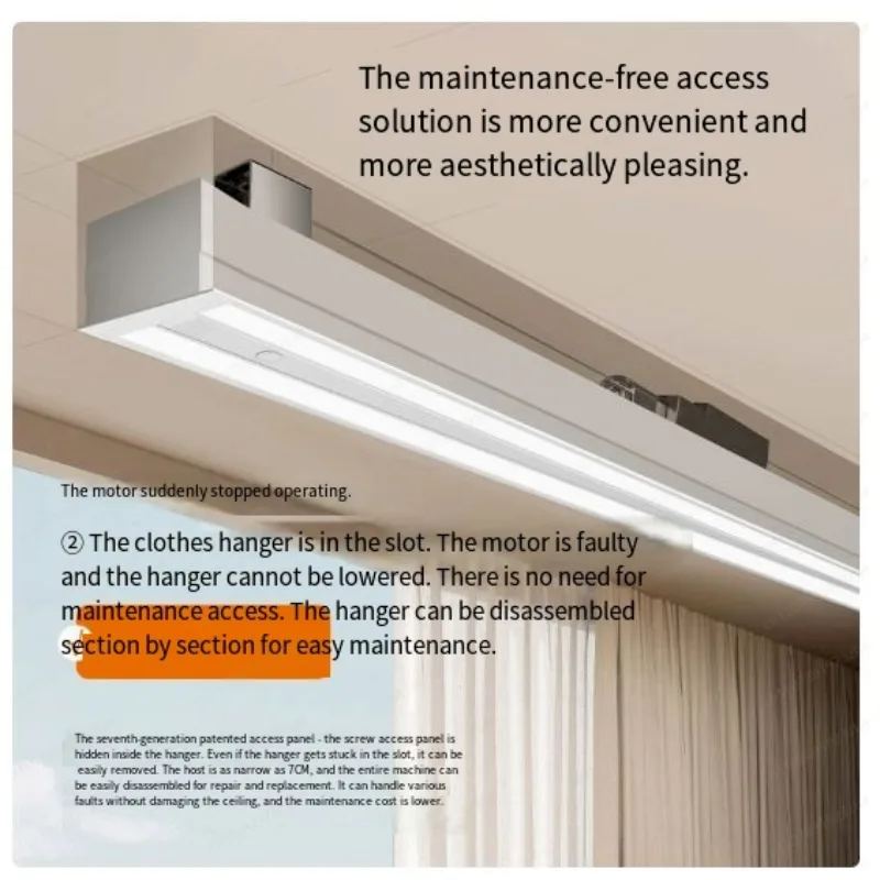 Jmz-One Electric drying rack hidden balcony household lifting automatic dryinG  rod machine intelligent design lighting