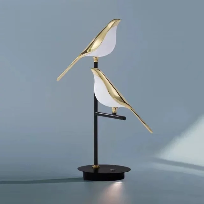 Nordic Creativity LED Floor Lamps Magpie Modeling Stand Lights Living Room Sofa Background Atmosphere Indoor Adorn Table Lamps