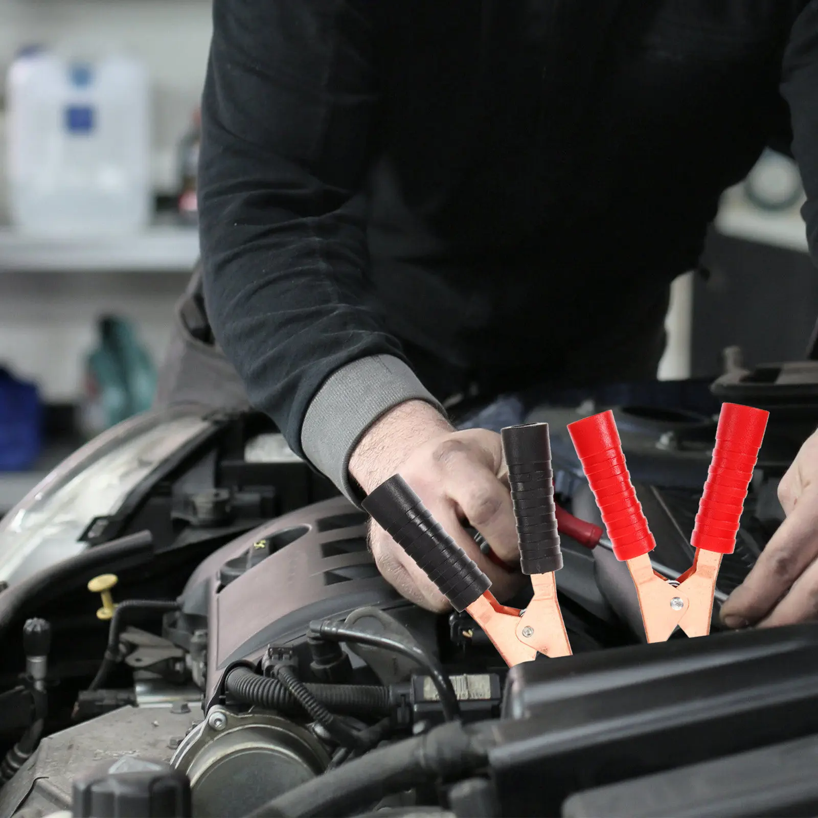 

1 Pair 140Mm Battery Jumper Cable Clamps Copper Plated For Car Truck Boat Emergency Start Auto Charger Boost Clamp Alligator