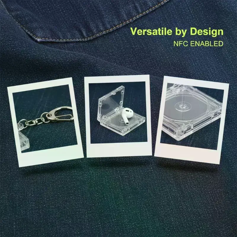 1 PCS Blank Album Mini CD Case Key Chain For DIY Backpack Hanging Decor Keychain Pendant