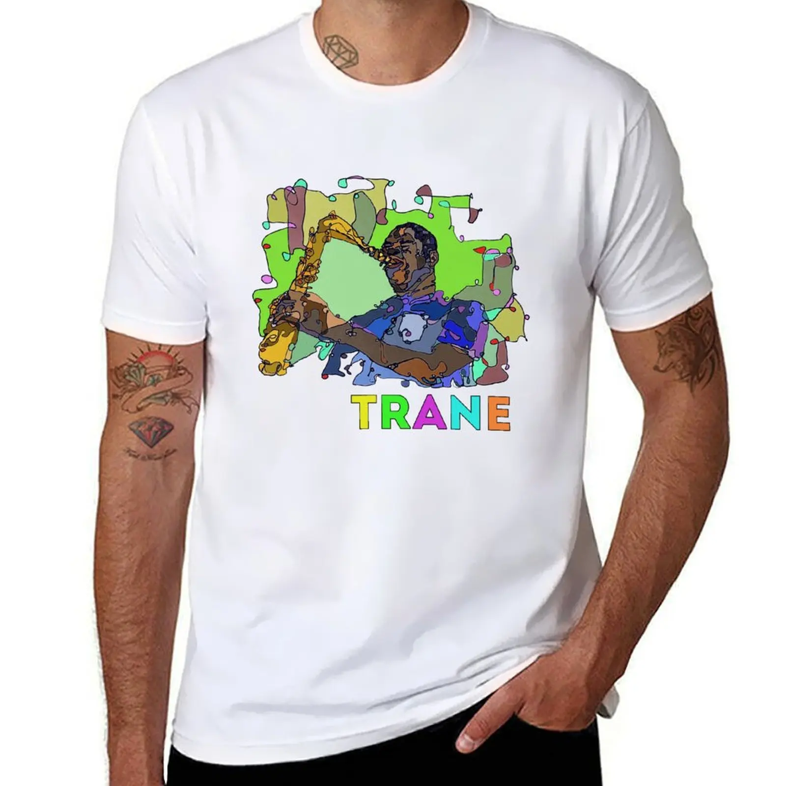 

TRANE (John Coltrane) - Jazz Legends Art Series by Hristo Vitchev T-Shirt t shirts for man cotton funny T-Shirt