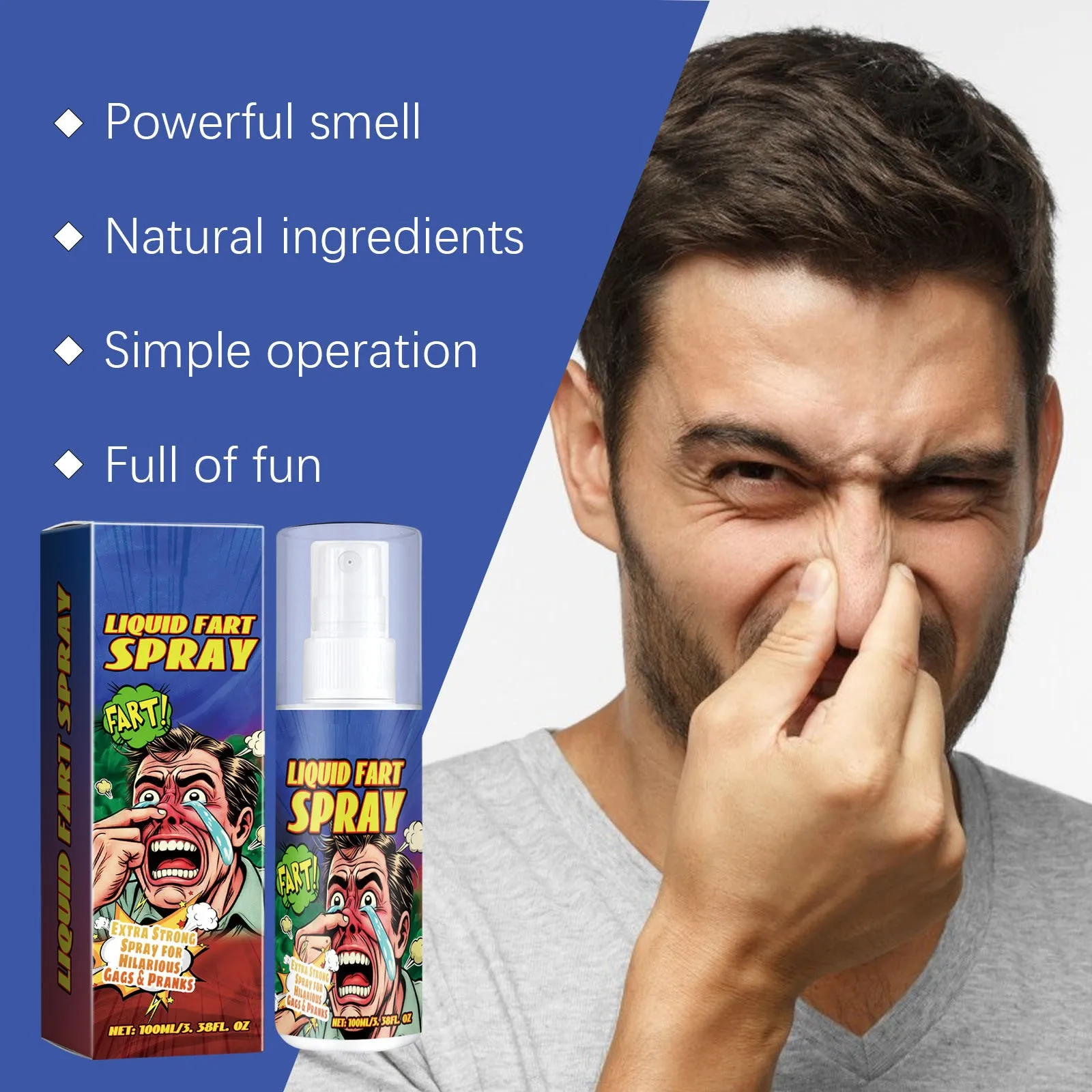 SUPER STINK Mega Size 100ml Fart Spray - 'Insanely Strong' Extra Potent Stink - Fake Poop Smelling Prank Stuff Prank odor spray