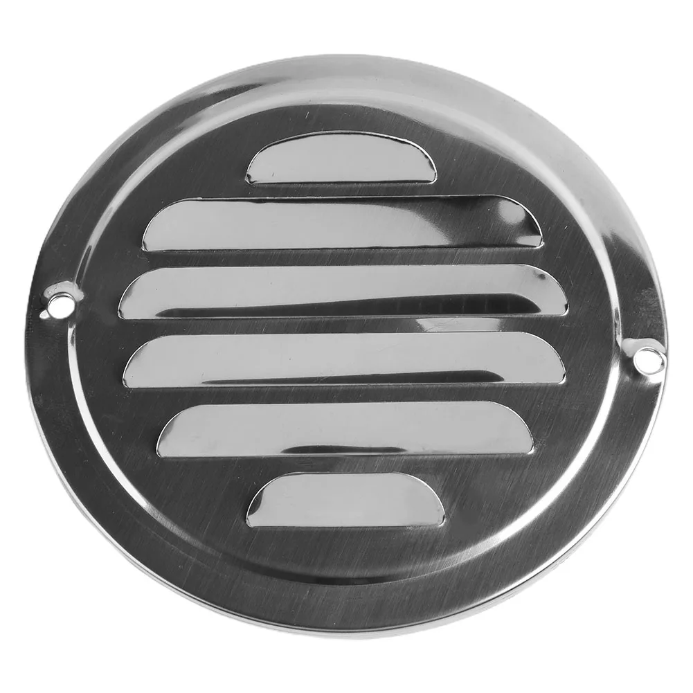 Herramientas de piezas de ventilación de acero inoxidable para el hogar, cubierta de Metal, rejilla de ventilación redonda plana de 14,5 cm/5,7 pulgadas, 9,8 cm/3,85 pulgadas