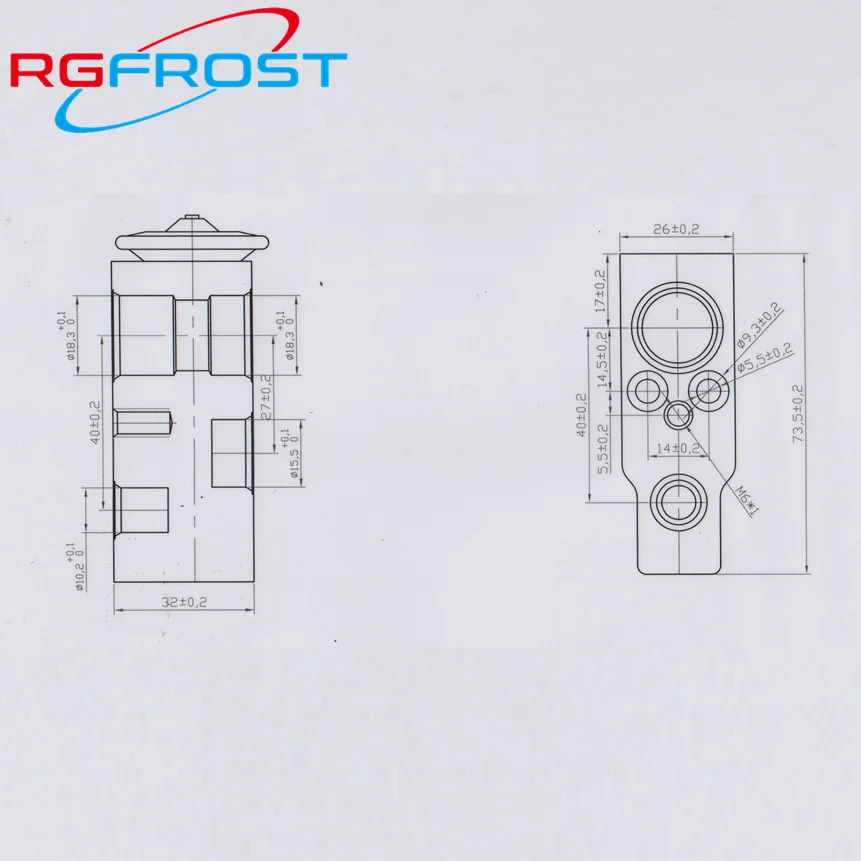 Hot Sale Automotive Air Conditioning Evaporator Expansion Valve Aluminum Valve For hilux TRUCK Auto AC Repair Parts