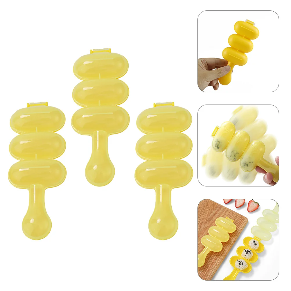 

3Pcs Rice Ball Mold Shakers DIY Ball Shaping Cooking Tool for Lunch Sized Rice Balls Kitchen Helper