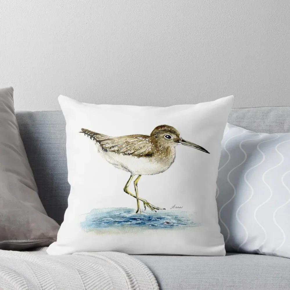 Sand Piper in Watercolour [close cut] Throw Pillow Luxury Cushion Cover Pillow Cover Christmas Pillow Cushions