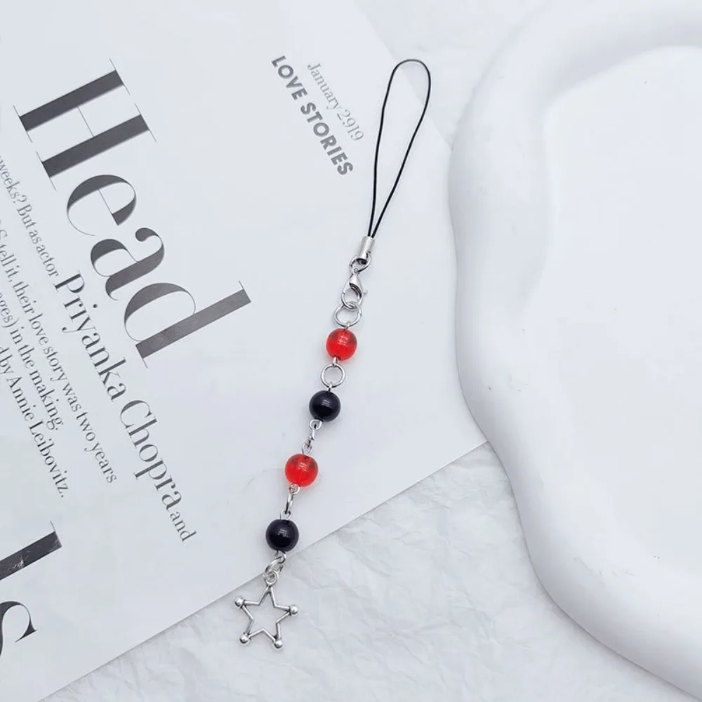 

DIY Шнур для ключей для телефона Y2K Звезда Цепочка для телефона Стильный ремешок для телефона Подвеска для телефона Ремешок для телефона из бисера Звезда Y2K Брелок для ключей Подарки для девочек