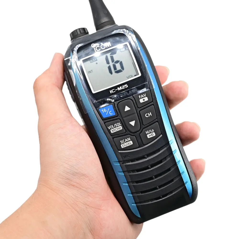 IC-M25 VHF Marine Radio Walkie Talkie Two Way Transceiver 5W 5KM Radio Handheld Waterproof Intercom Portable Mobile Woki Toki