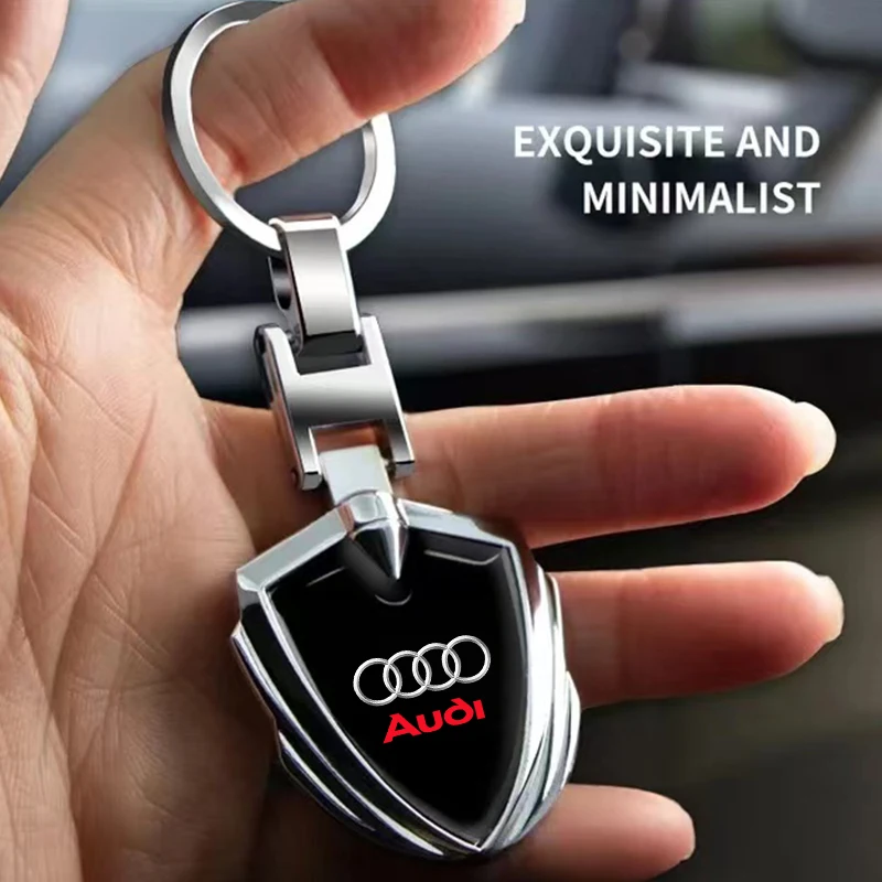 Car Styling 3D Metal Key Rings Car Logo Fashion Keychain For Audi A1 A3 A4 A5 A6 A7 A8 B5 B6 B7 C5 C6 C7 D2 D3 Q2 Q3 Q5 Q7 TT