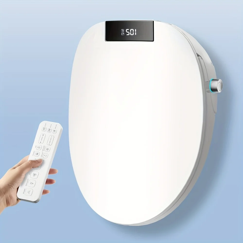 

Bidet Toilet Seat, Toilet Seat Slow Close, Electronic Heated Bidet With Adjustable Warm Air Dryer, Bidet Toilet Seat Un