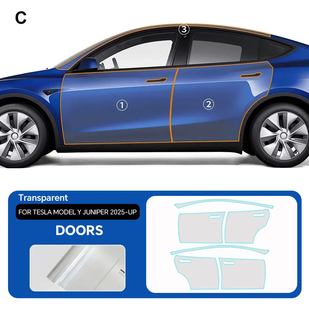 9 Mil Voor Tesla Model Y Juniper 2025 2026 Voorgesneden TPU Krasbestendig Verf Bescherming Film PPF Volledige Voertuig Transparante Kit