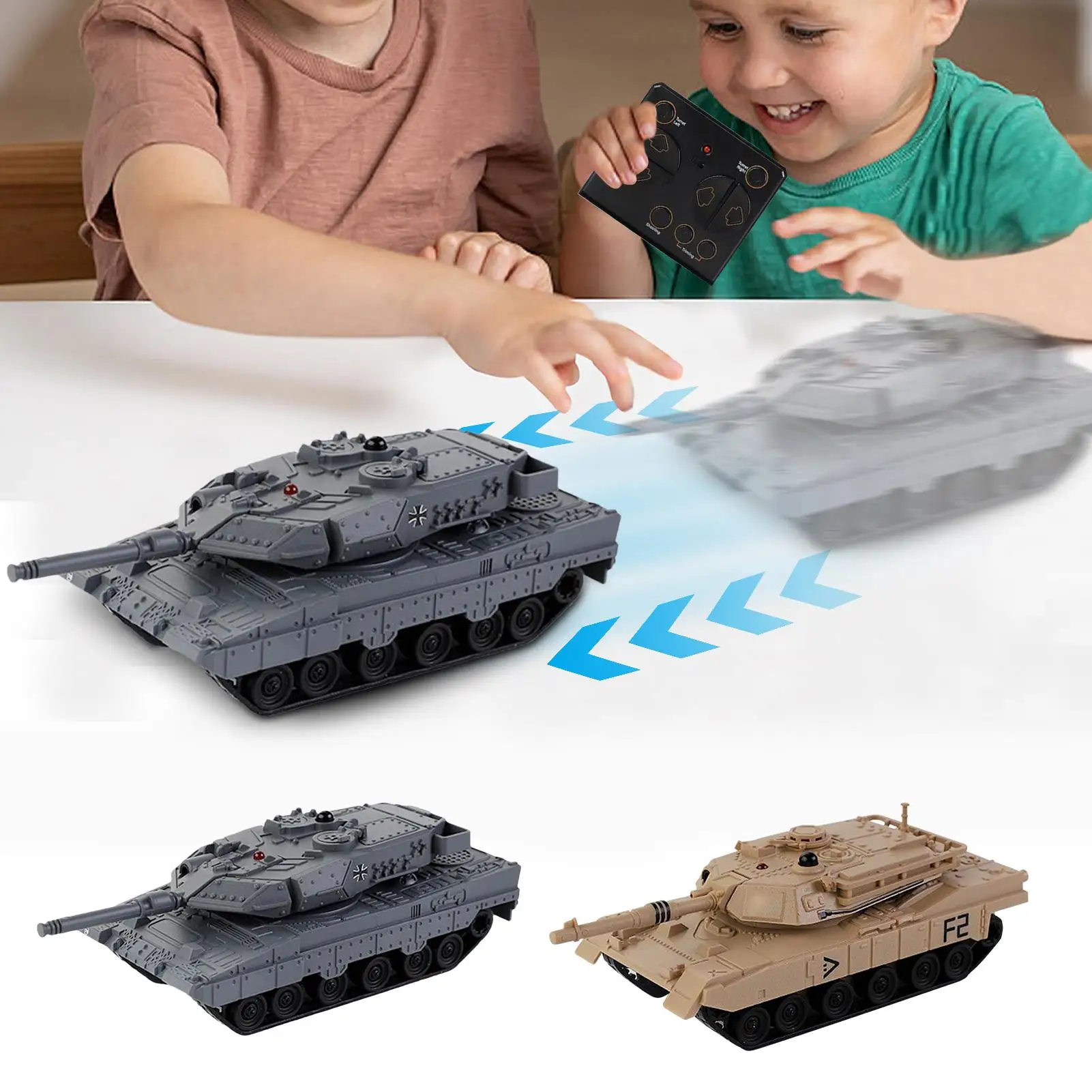 Rc Tank 2,4 GHz Modell wiederaufladbares Modellauto mit 360-Grad-Drehung für Hobby, Rennen, Rennen, Spielen im Freien, Kinder, Erwachsene, Mädchen, Jungen