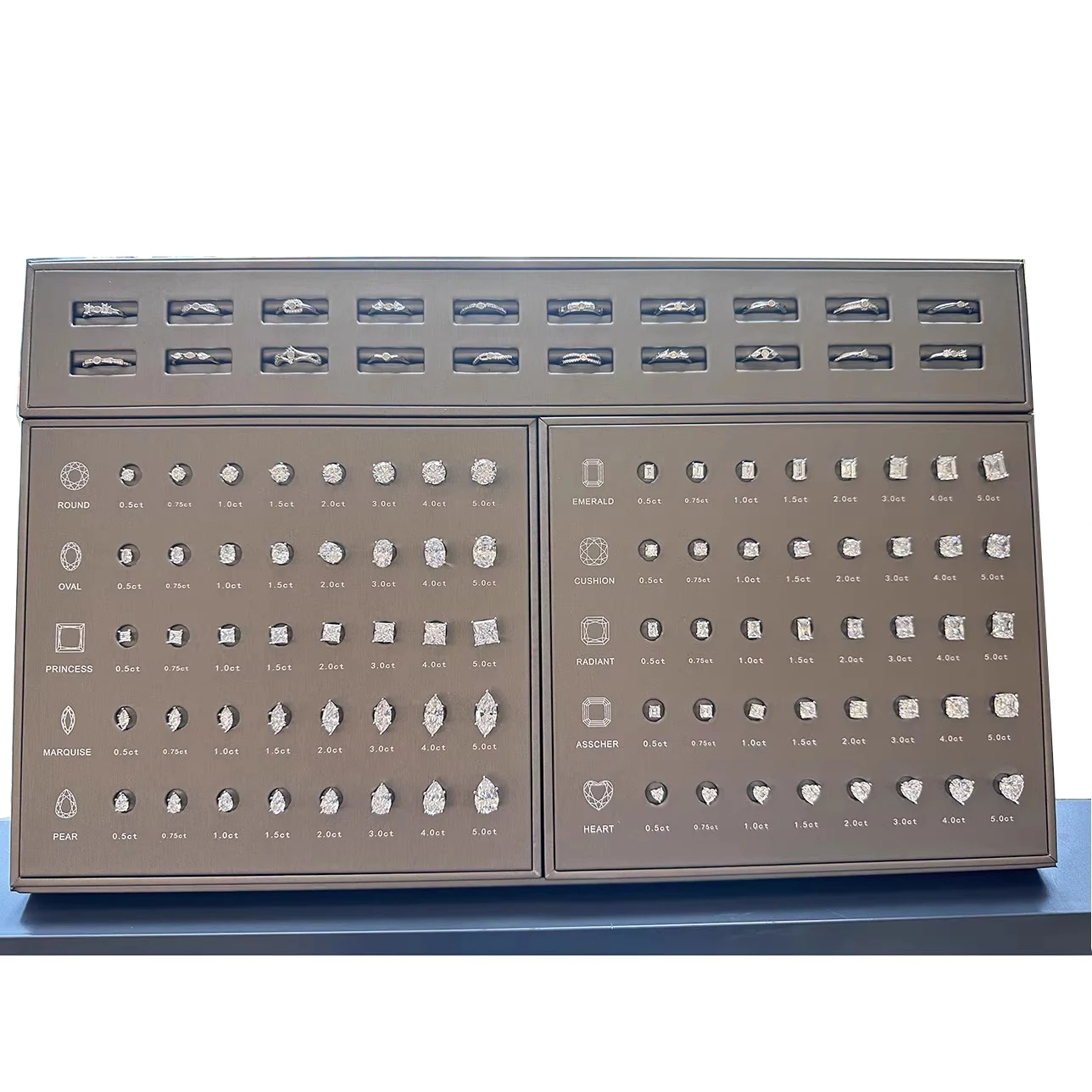 

Tasanol 20pcs Ring Jewelry Customization Gemstone Diamond Charts 5A CZ Size Shape Sets Alien Stone Magnetic Diamond Tools