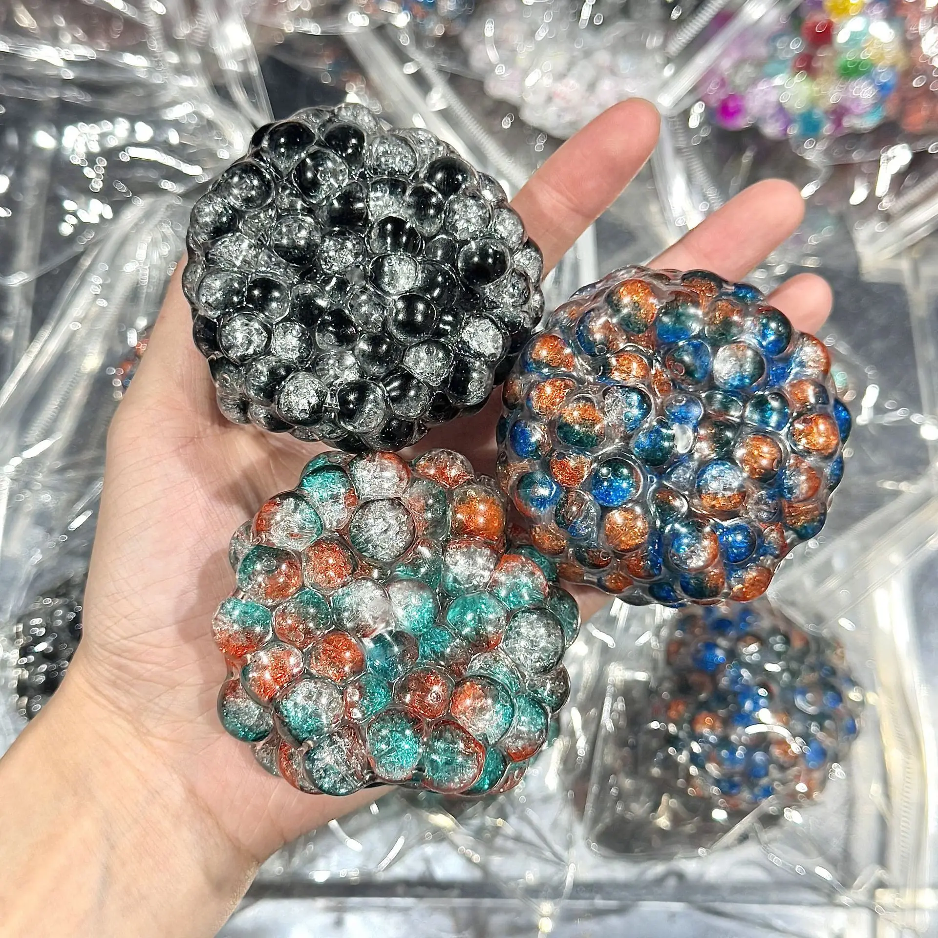 

Креативные взрывные бусины, игрушка для снятия стресса, шарик ручной работы, щепотка, шумный мяч, игрушка для детей и взрослых, сжимание, СДВГ, аутизм, забавные сенсорные игрушки
