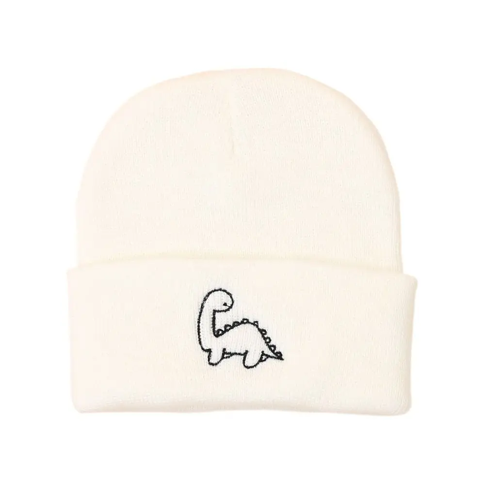 Winter Warm Dinosaur ​​Baby Warm Hat Soft Wool Kids Earmuffs Cap Embroidery Knitted Kids Cap Toddler