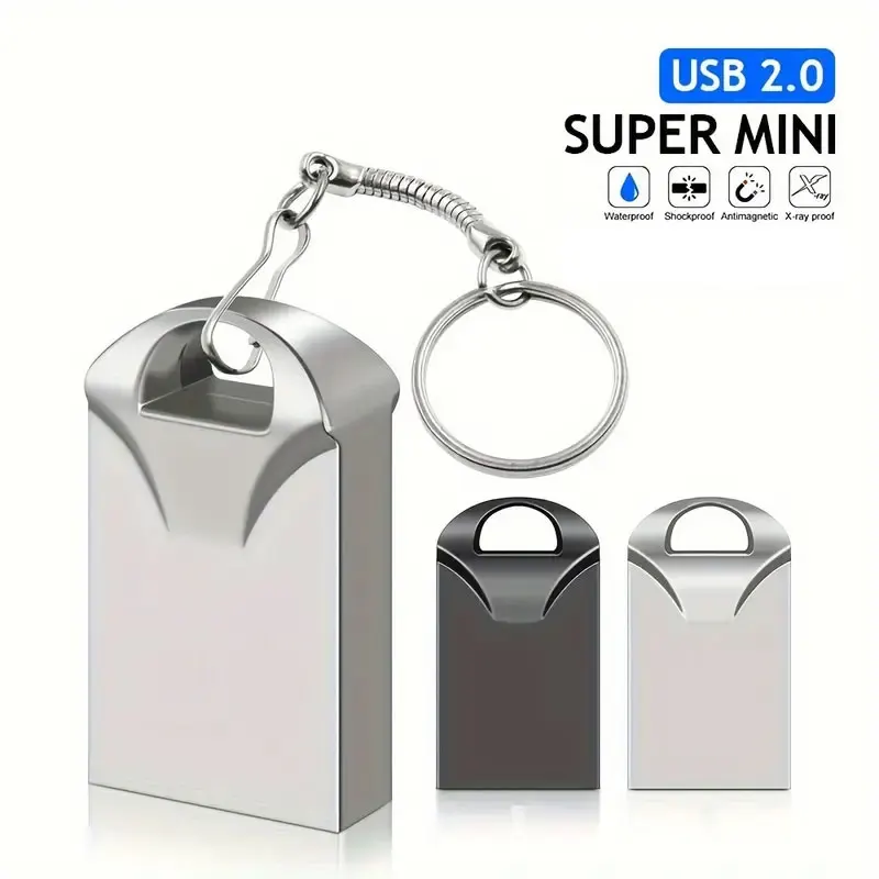 128GB Memory Stick 2.0 Key Ring Gift Type-C Adapter for Phone Metal USB Flash Drive 4GB 8GB 16GB 32GB 64GB U Disk Pendrive 256GB