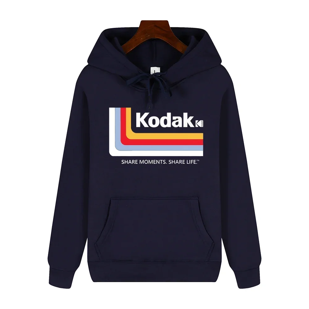 

Толстовка с капюшоном Kodak Classic Logo Simple Casual Unisex – одинаковый стиль для мужчин и женщин – базовая повседневная верхняя одежда