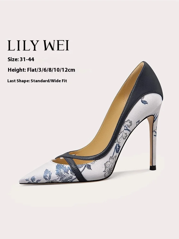 

Autumn shallow printed cloth cross-band flat shoes thin high-heeled waterproof platform banquet large size small size women shoe