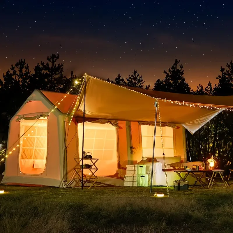 

4 Season Waterproof Windproof Blow up House Easy Setup Outdoor Camping Inflatable Tent Oxford Cloth Portable Inflatable Pump