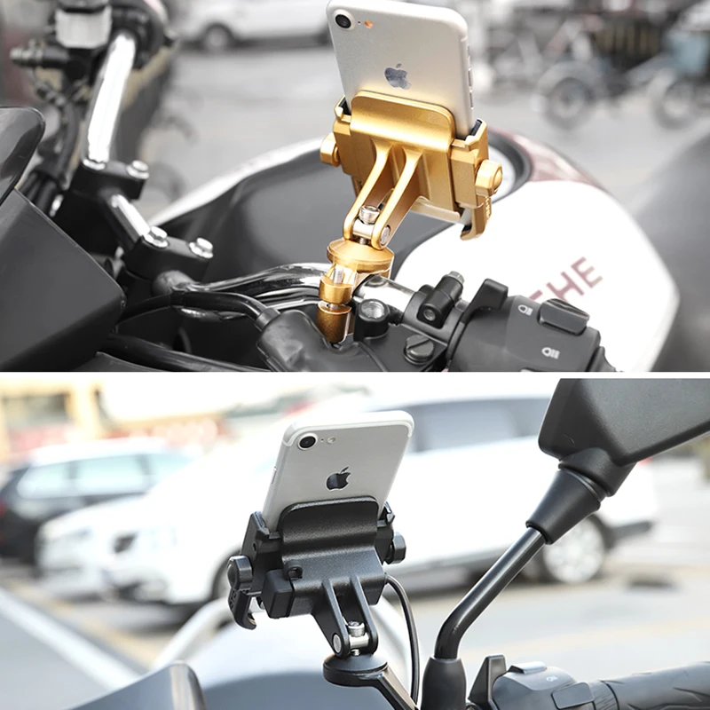 MOTOWOLF Motor Bike Bicycle Motorcycle Phone Mount Holder 360 Degrees Rotation Phone Holder  Universal ALL Phone with USB