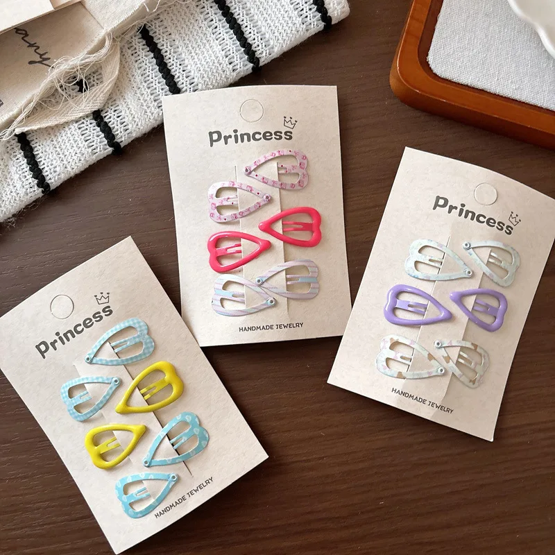 

Premium Enamel Floral Small Mini BB Clips for Toddler Girls Spring Summer Side Fringe Barrettes Candy Color Non Slip Portable