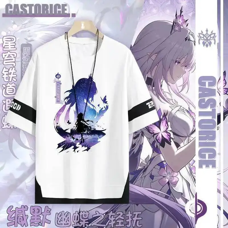 

Аниме-игра Honkai: Star Rail Cos Feixiao Sparkle Huohuo Acheron и т. д. Простая футболка унисекс с круглым вырезом и короткими рукавами 2025 Prese