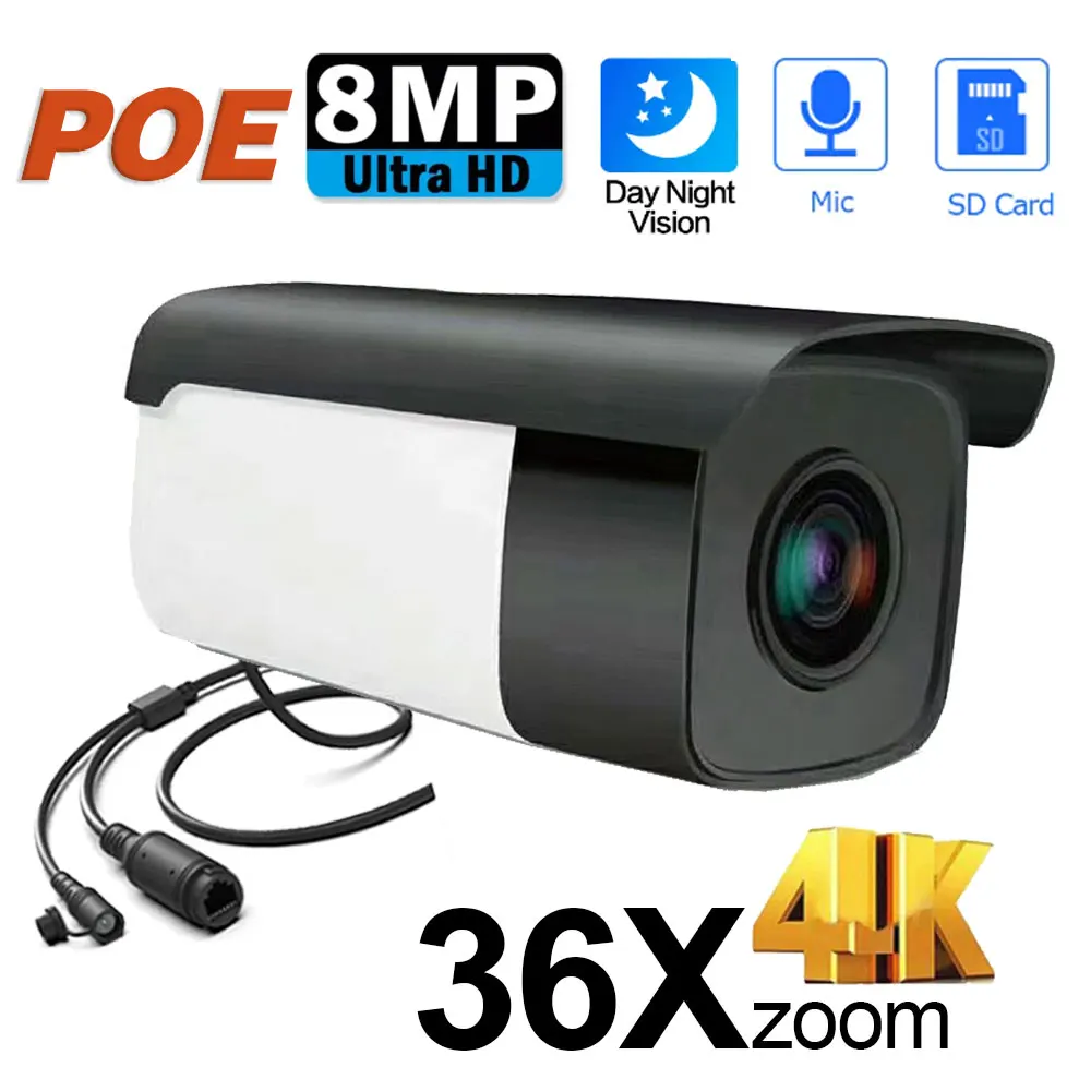 

POE 8MP 4K 36x zoom IP Camera POE Outdoor Waterproof H.265 Security Surveillance Bullet CCTV Camera Motion Detection Camera