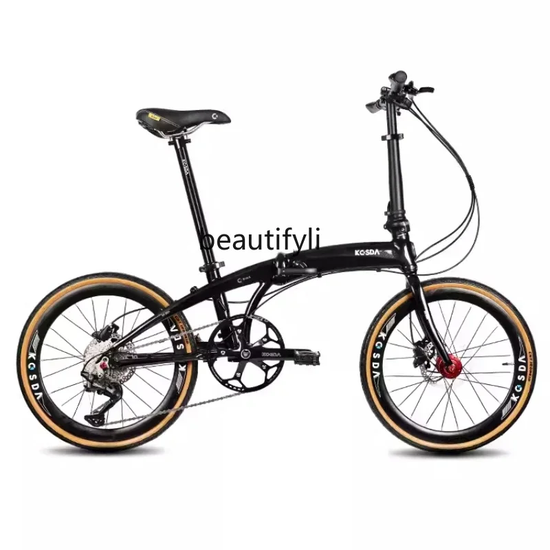 22-Inch Aluminum Alloy Folding Bicycle Adult Disc Brake Men's and Women's Ultra-Light Portable Variable Speedhy