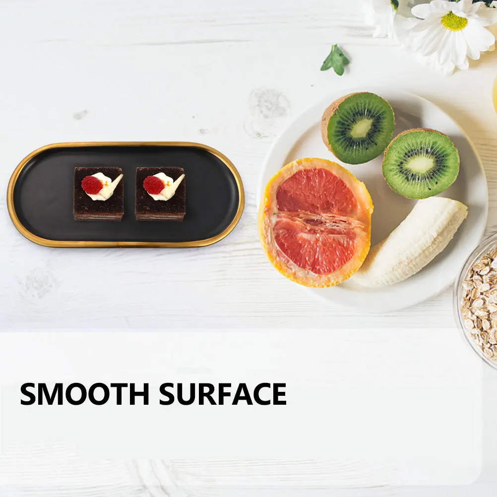 1Pcs Elegant Ceramic Jewelry Display Plate Eco-Friendly Superior Material Exquisite Craftsmanship Adorable Design Home Accent