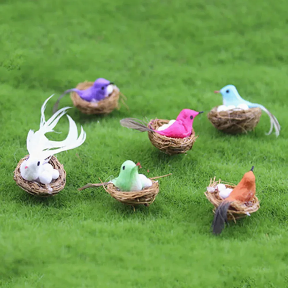1Pcs 1/12 Doll House Miniature Bird's Nest Simulation Bird Egg Model Toys for Mini Decoration Dollhouse Accessories