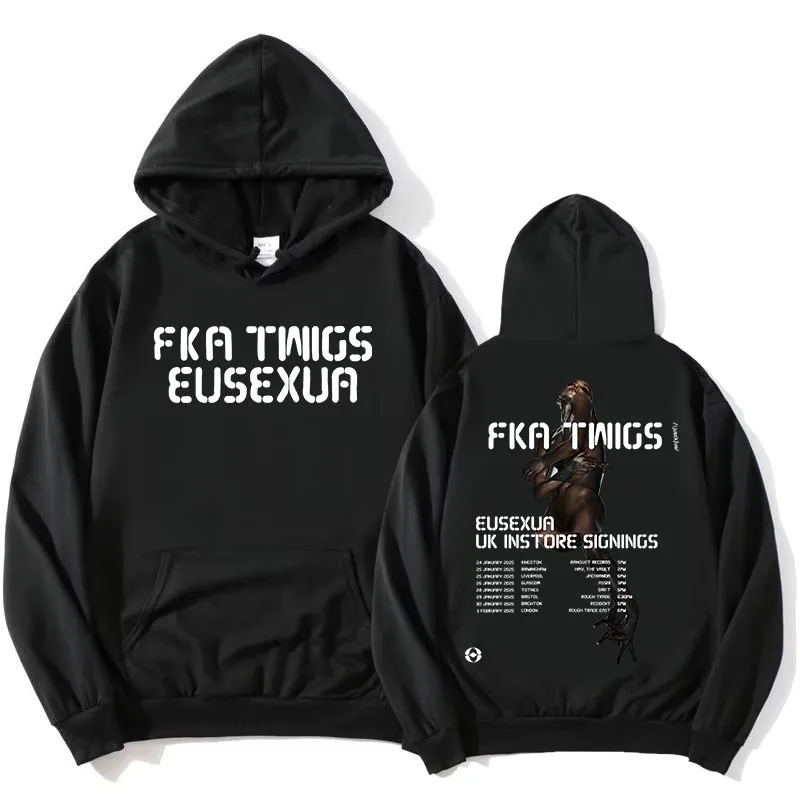 

UK Instore Signings Eusexua 2025 Tour Hoodies FKA Twigs Singer Printing Sweatshirts Moletom Feminino Long Sleeve Hooded Pullover