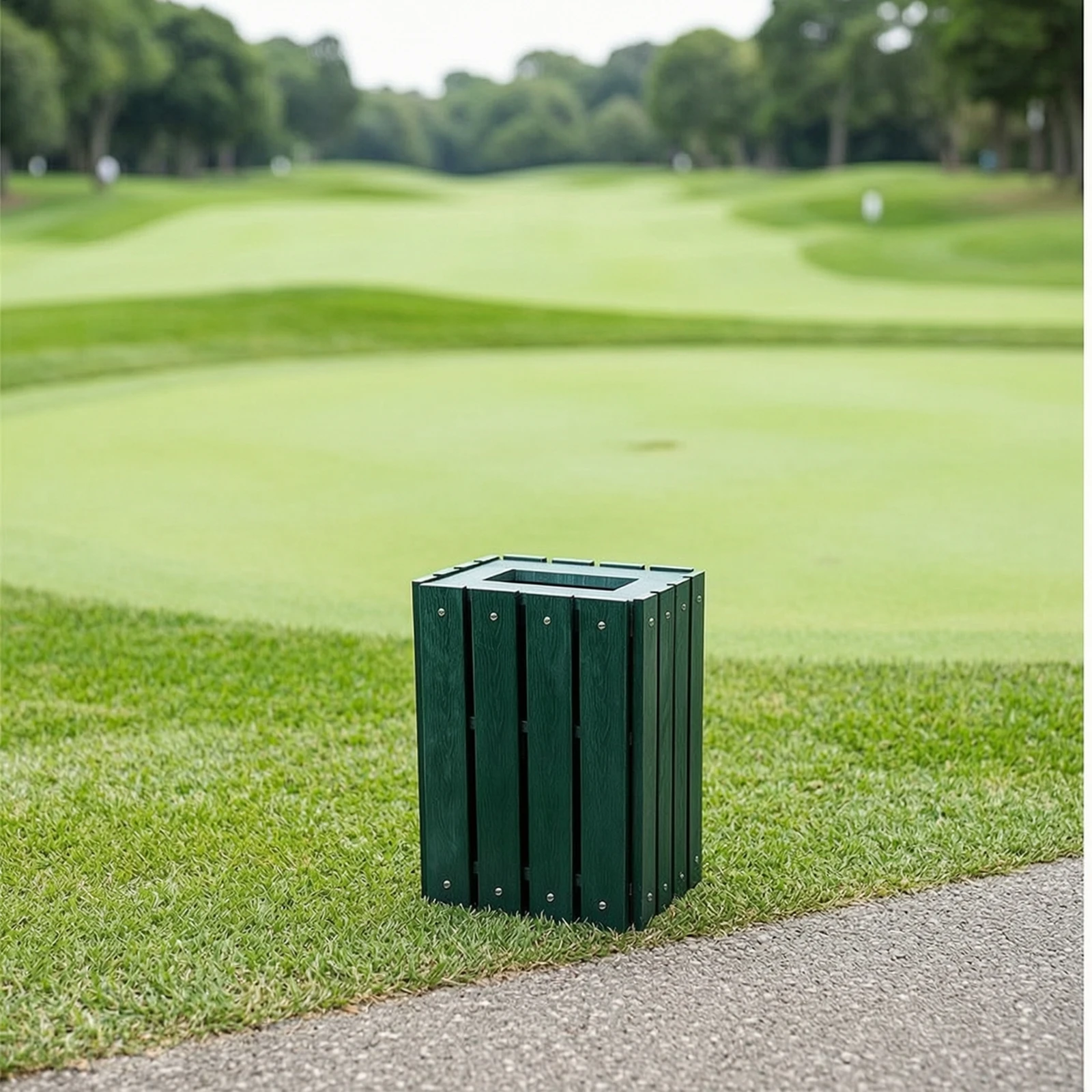 Golf Club Washer with Brush Outdoor Golf Club Washer Slatted Low-Maintenance for Driving Ranges, Clubhouse
