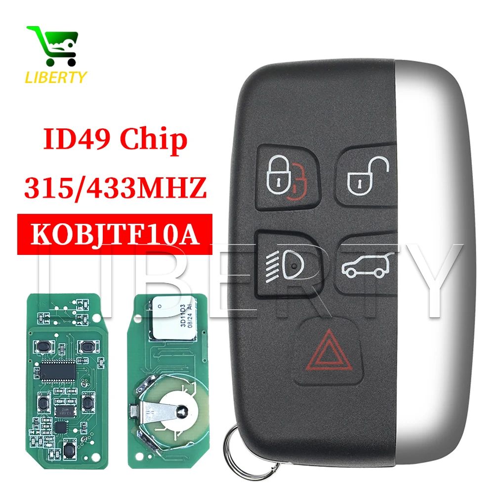 

Liberty KOBJTF0A ID49Chip 315/433 МГц удаленный автомобильный ключ для Land Rover Discovery 4 Freelander Range Sport Evoque Smart Fob 2012-2017