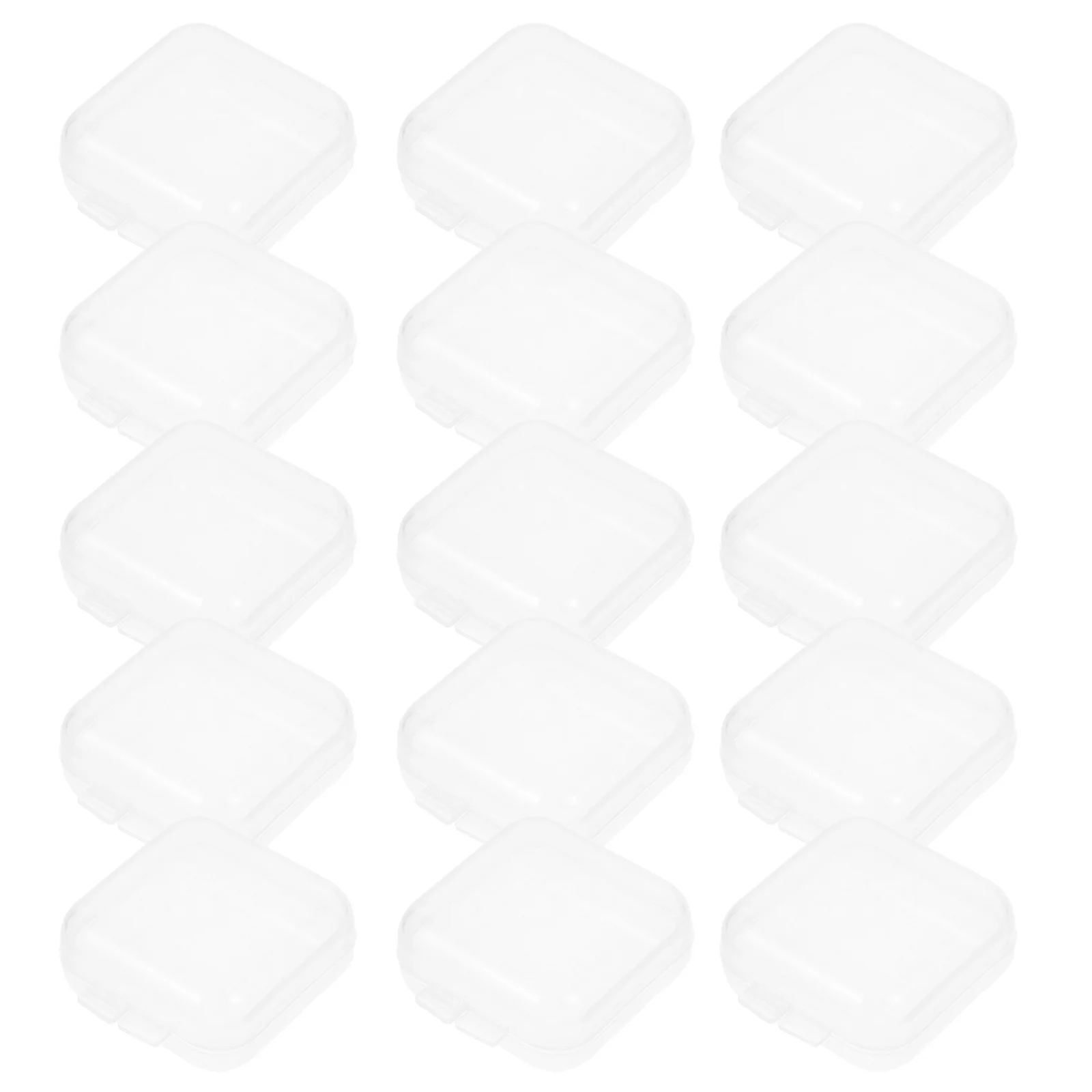 

40Pcs Clear Mini Storage Boxes Hinged Lid Small Plastic Organizer Containers for Beads Jewelry Crafts Business Cards