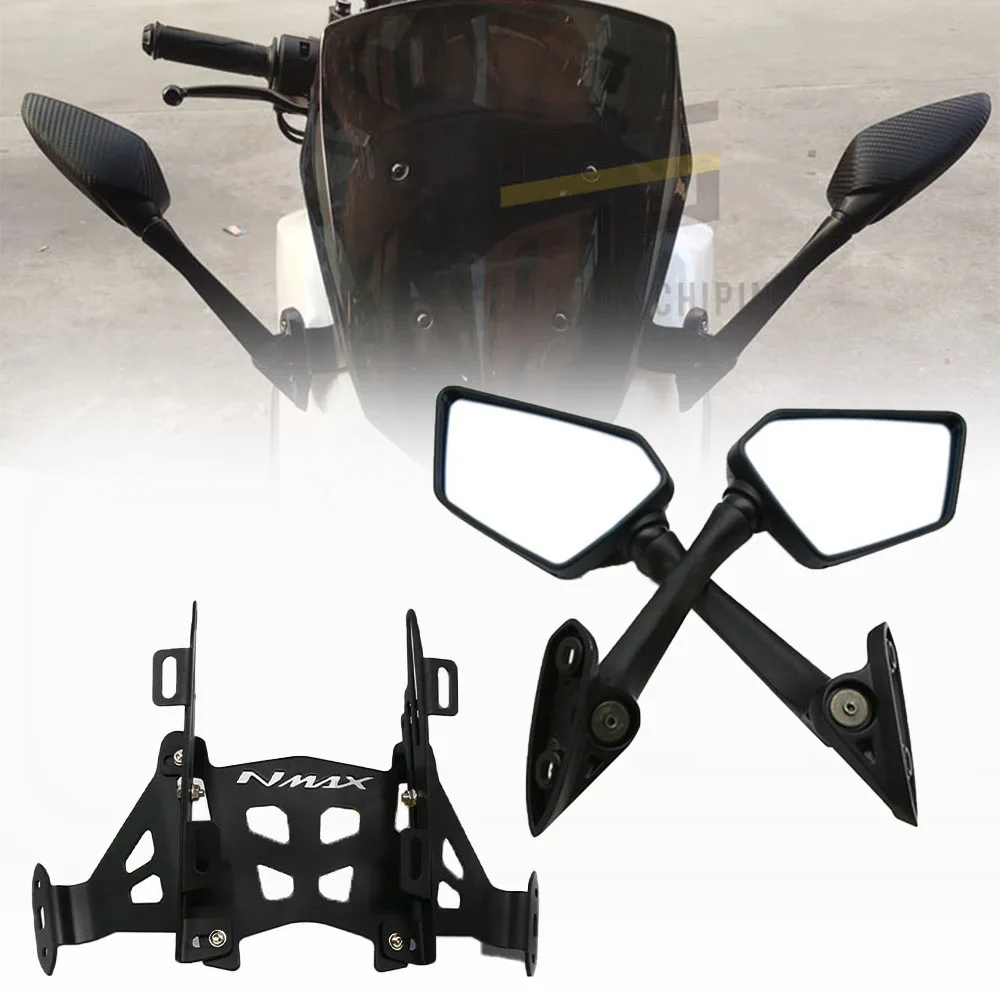 

Rear-view Mirrors Windshield Bracket Fit For YAMAHA N-MAX155 NMAX 155 nmax155 2020 2021 Motorcycle Modified Accessories New