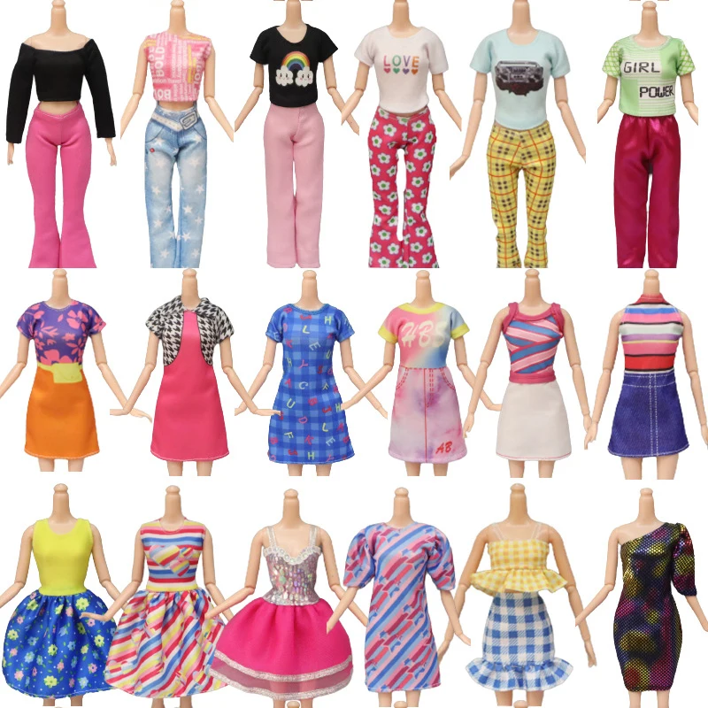 Pants Tops Dress for Barbies Casual Fashion Clothing Handmade Clothes 1/6 Summer Spring Autumn 30cm Doll Accessories Diy Gifts