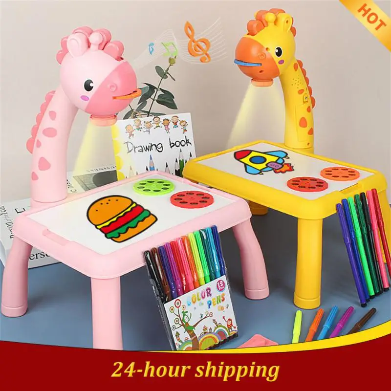 

Children Mini Led Projector Art Drawing Table Light Toy for Kids Painting Board Learn to Draw Tools Educational Art Craft Toys